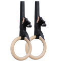 Gymnastic fitness training wooden Gym rings